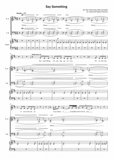 Say Something (arr. Giancarlo Pecchia)