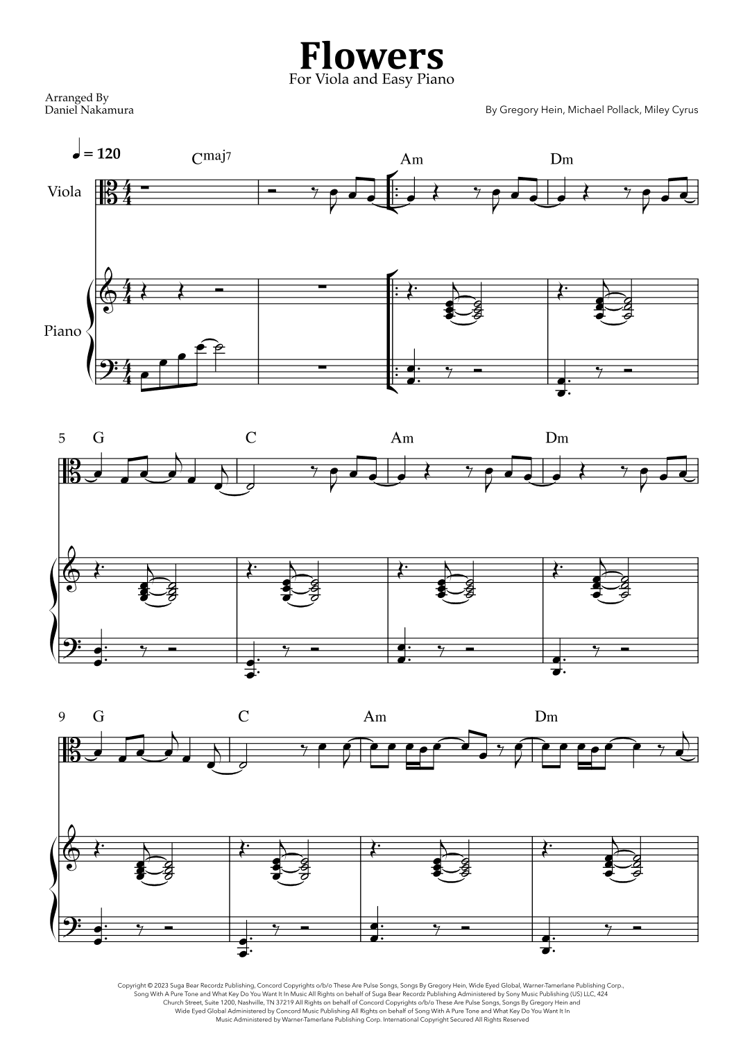 Flowers (arr. Daniel Nakamura)