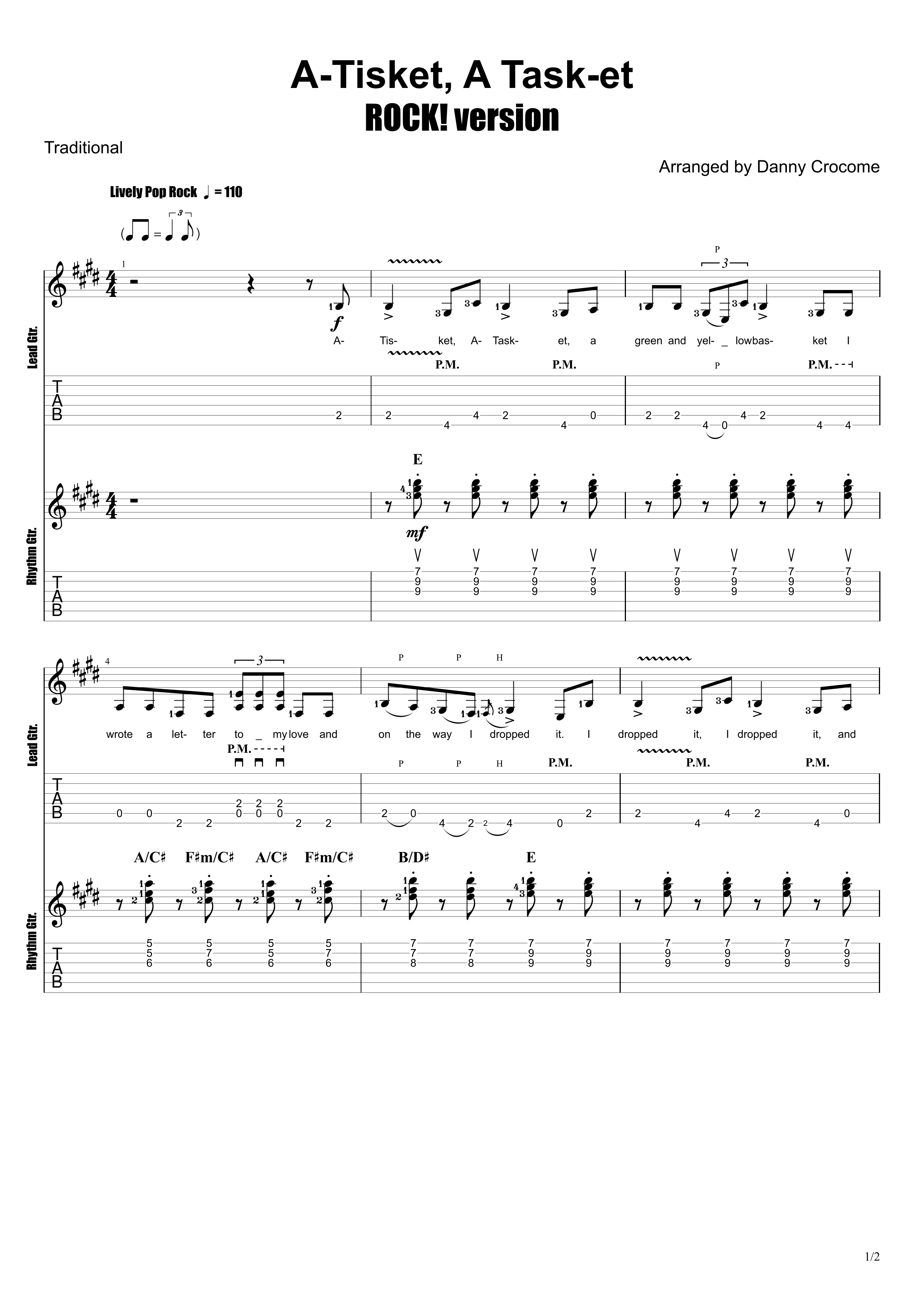 A-Tisket, A-Tasket (ROCK! version) (arr. Danny Crocome)