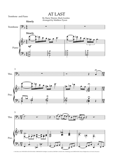 At Last (arr. Matthew pyeon)