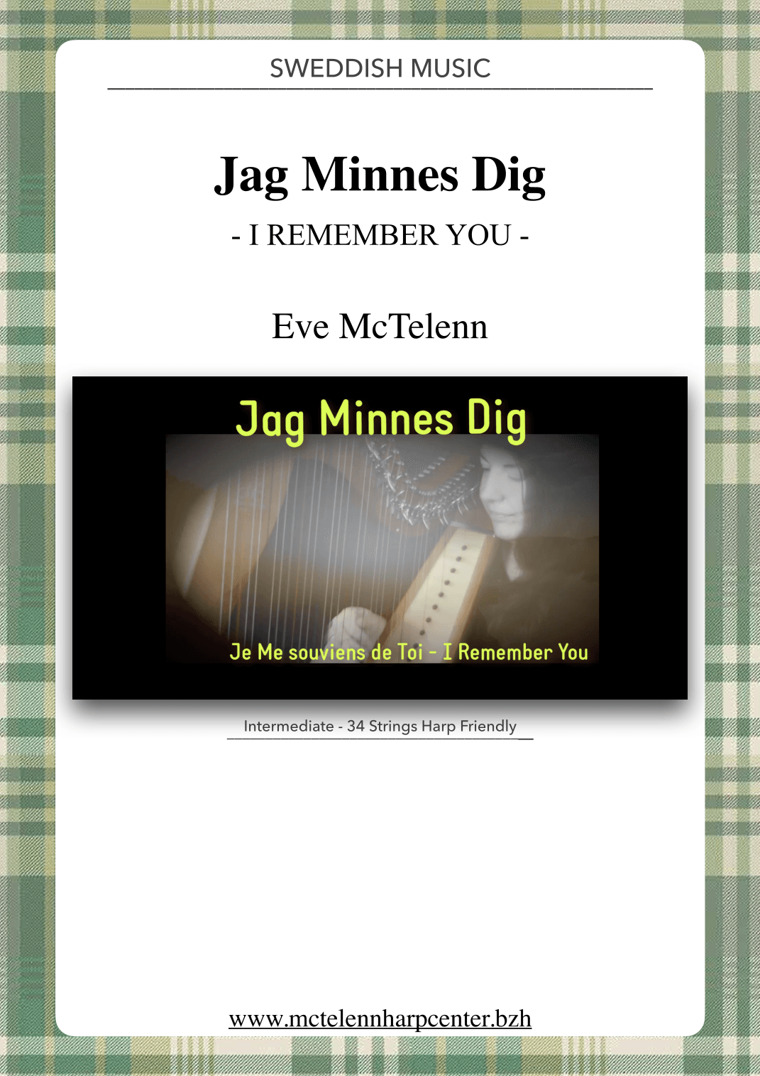 Jag Minnes Dig - Medieval Swedish Love Song - intermediate & 34 String Harp | McTelenn Harp Center (arr. Eve McTelenn)