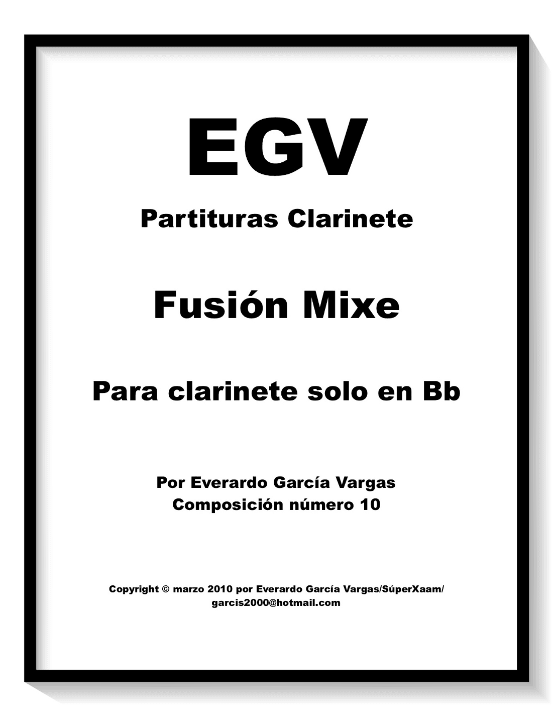 Fusión Mixe - For Solo Clarinet in Bb