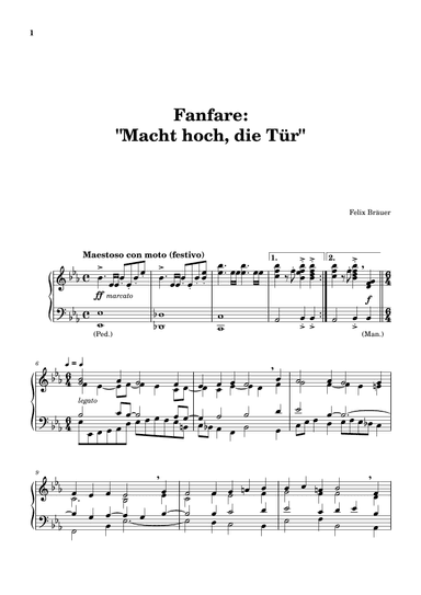 Fanfare: "Macht hoch, die Tür"