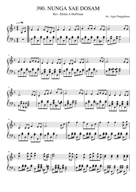 390. NUNGA SAE DOSAM (arr. Agus Panggabean)