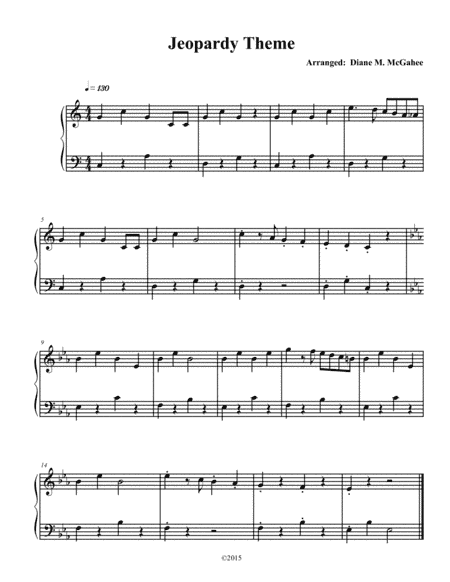 Jeopardy Theme (arr. Diane M. McGahee)
