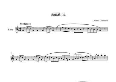 Sonatina (In C Major) - Muzio Clementi (Flute) (arr. Digital Book Music)