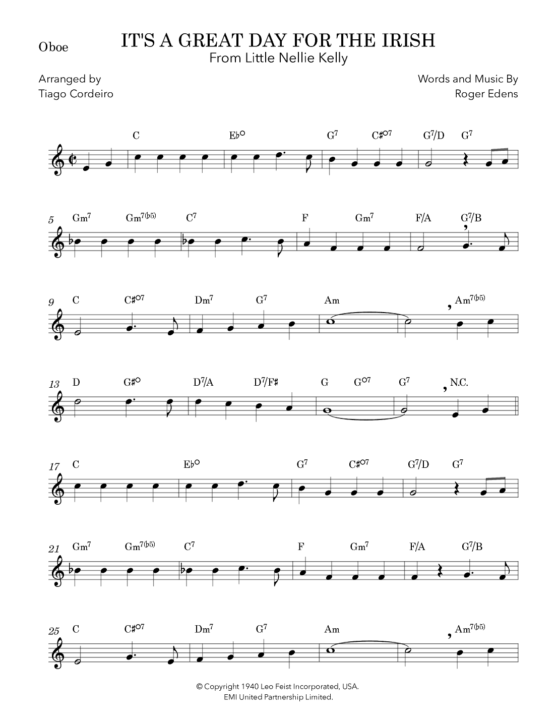 It's A Great Day For The Irish (arr. Tiago Cordeiro)