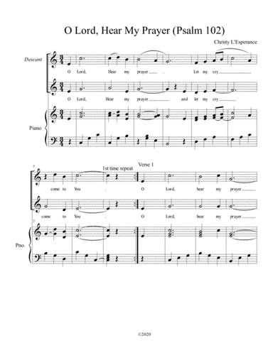 O Lord, Hear My Prayer (Psalm 102)