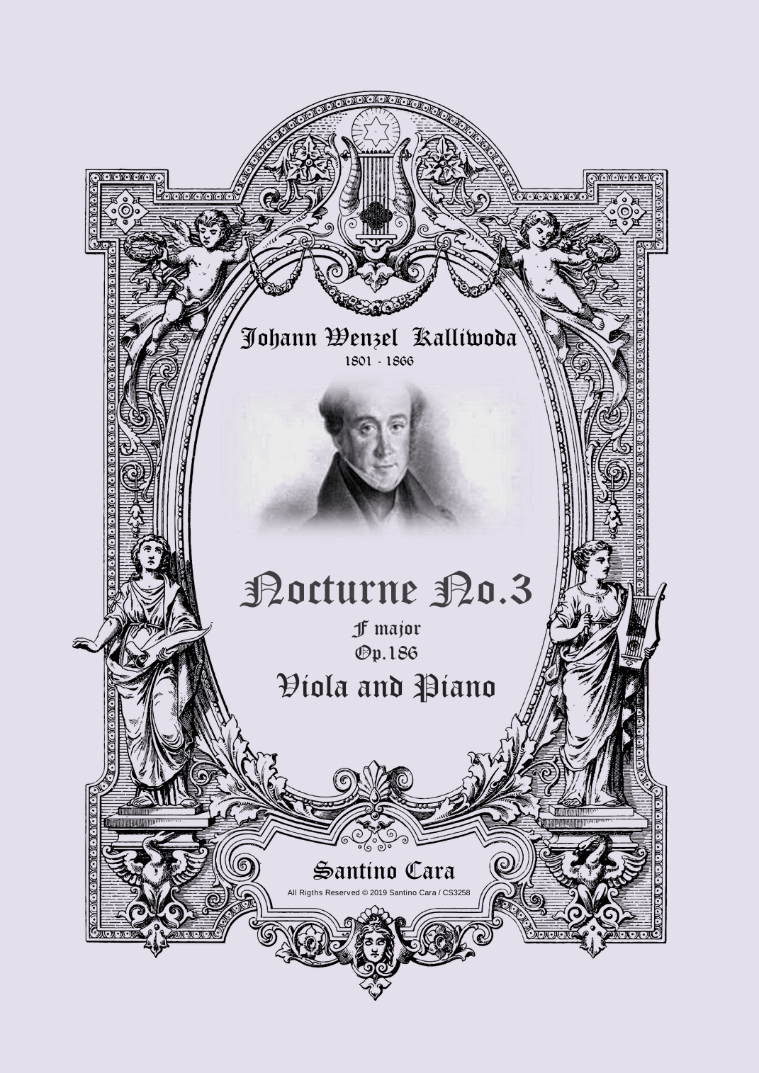 Kalliwoda - Nocturne No.3 in F major Op.186  for Viola and Piano - Score and Part (arr. Santino Cara)