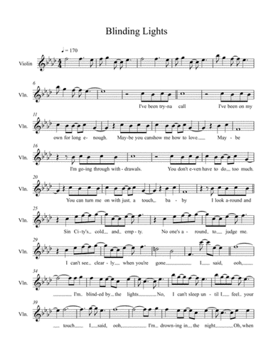 Blinding Lights (arr. Deena Corkindale)