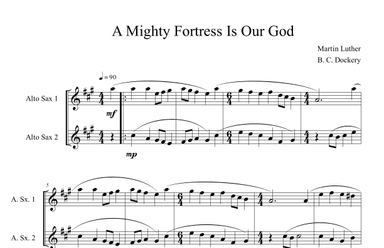 Arranged for alto sax duet.  Great for offertories, preludes, postludes, and recitals.  Early interm (arr. B. C. Dockery)