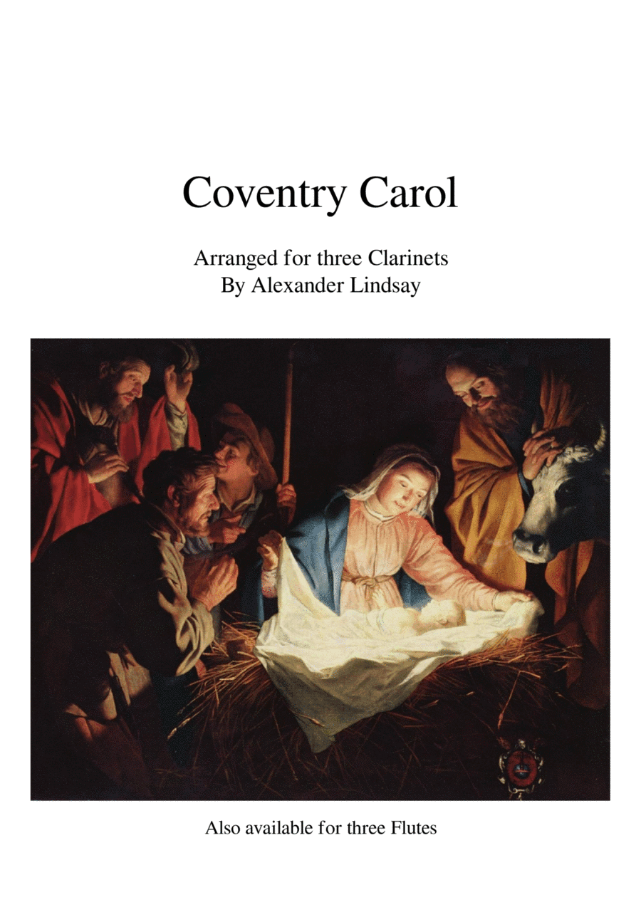 Coventry Carol (for three Clarinets) (arr. Alexander Lindsay)