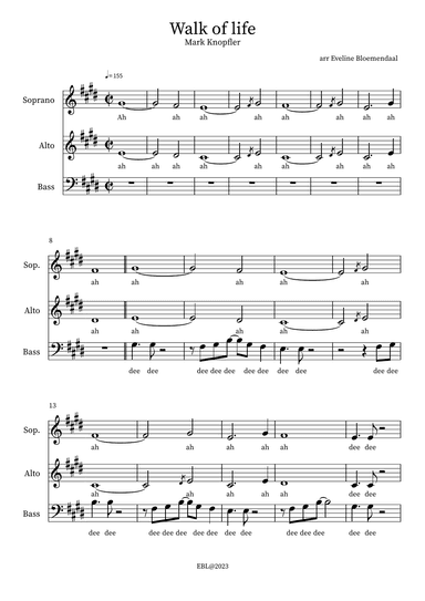 Walk Of Life (arr. Eveline Bloemendaal)