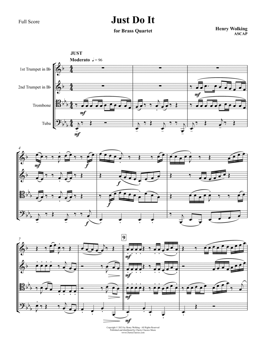 Just Do It - for Brass Quartet