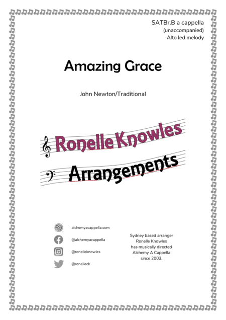 Amazing Grace SATBB (arr. Ronelle Knowles)