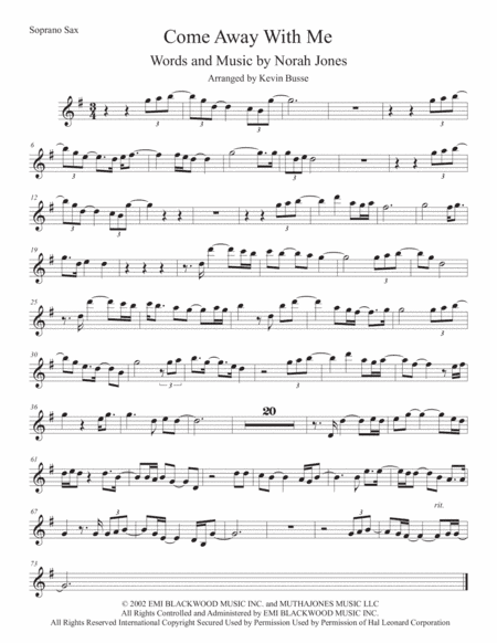 Come Away With Me (arr. Kevin Busse)
