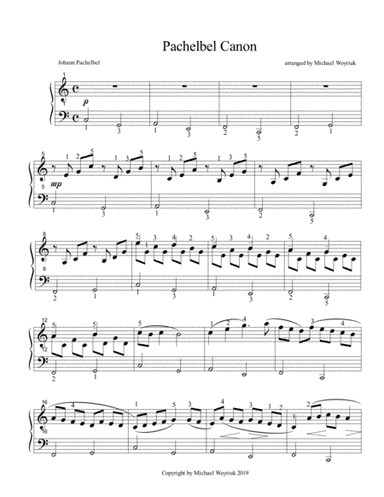 Pachelbel Canon (arr. Michael Woytiuk)