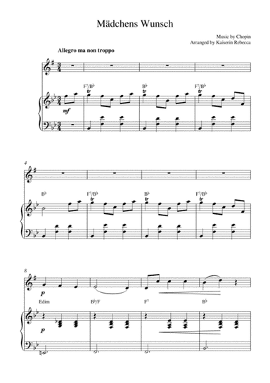 Mädchens Wunsch (arr. Kaiserin Rebecca)