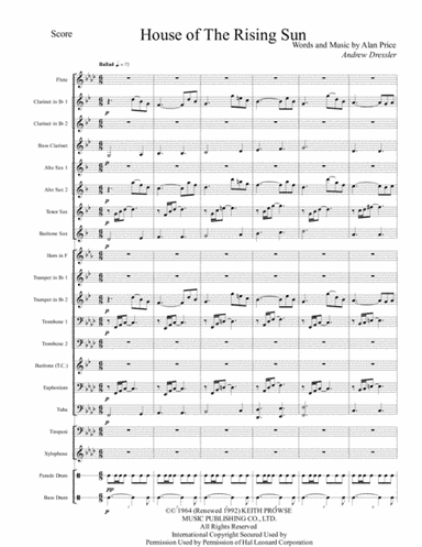 House of The Rising Sun (arr. Andrew Dressler)
