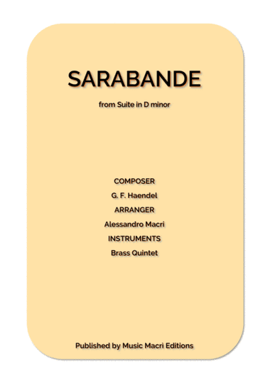 Sarabande from Suite in D minor by G. F. Händel (arr. Alessandro Macrì)