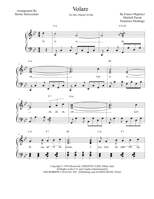 Volare (arr. Bernie Schweickart)