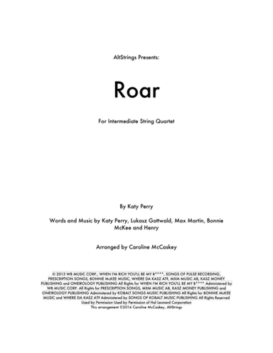 Roar (arr. Caroline McCaskey)