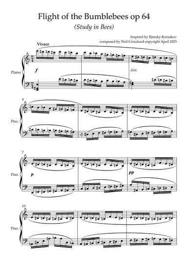 Flight of the Bumblebees - (Study in Bees) Op 64