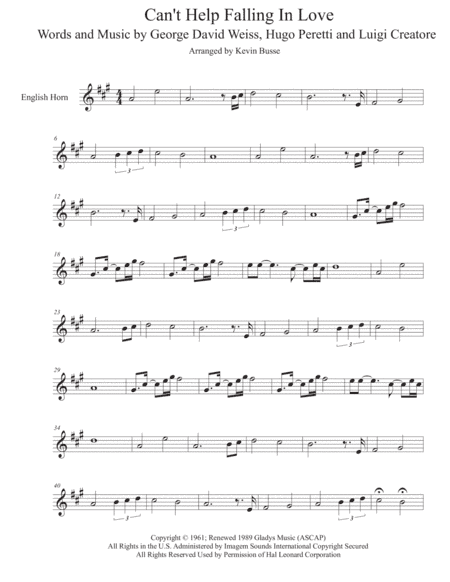Can't Help Falling In Love (arr. Kevin Busse)