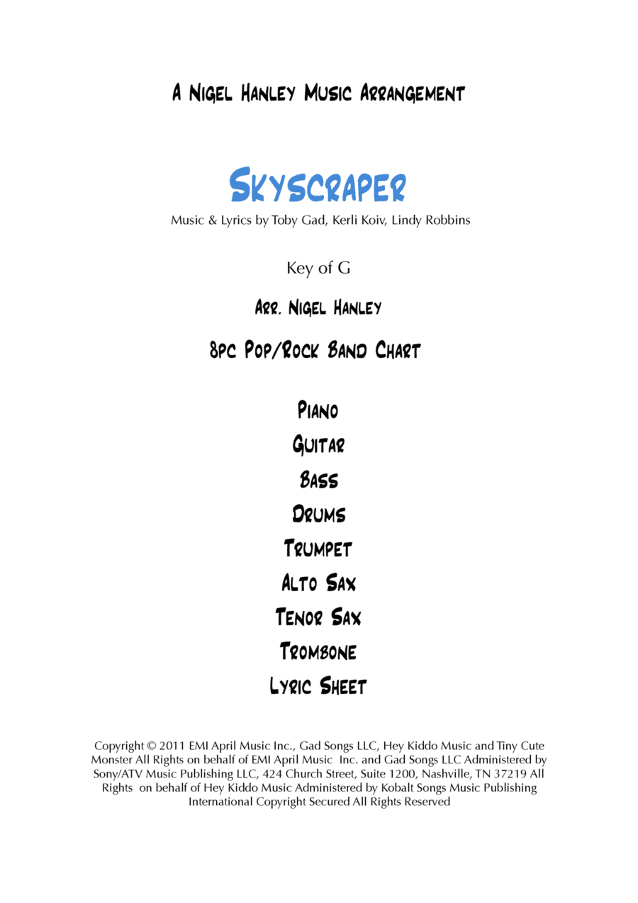 Skyscraper (arr. Nigel Hanley)