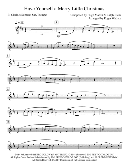 Have Yourself A Merry Little Christmas (arr. Roger Wallace)
