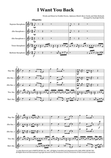 I Want You Back (arr. Kayleigh Huelin)