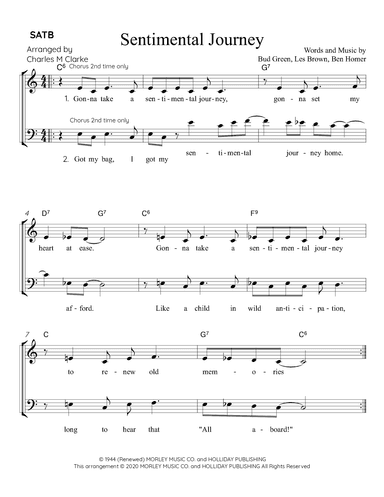 Sentimental Journey (arr. Charles M Clarke)