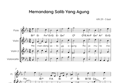 When I Survey the Wondrous Cross / Memandang Salib yang Agung - Score Only (arr. Angie Wiranata)