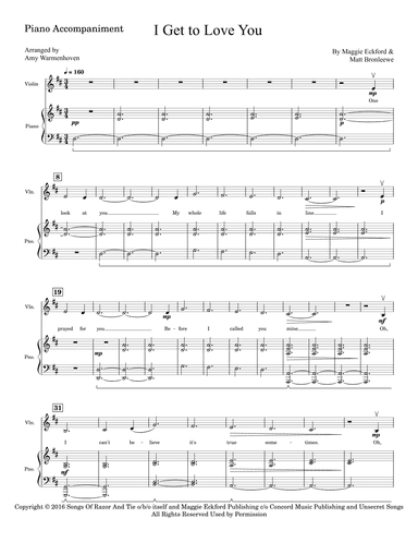 I Get To Love You (arr. Amy Warmenhoven)