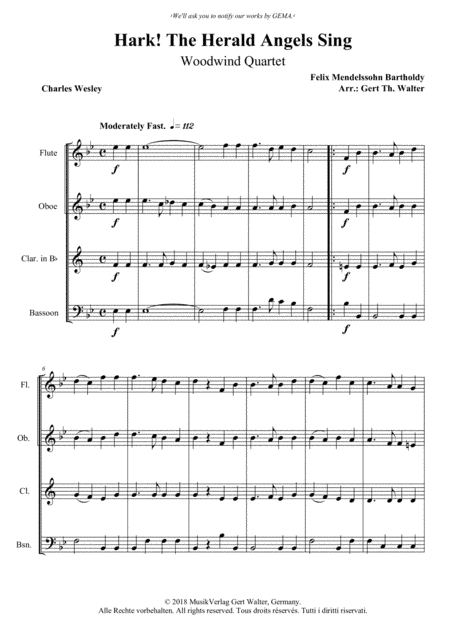 Hark! The Herald Angels Sing (arr. Gert Th. Walter)