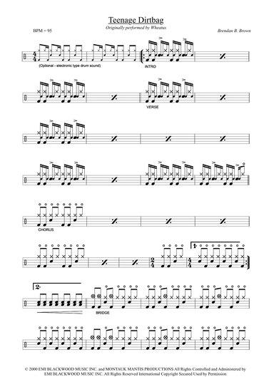 Teenage Dirtbag (arr. David E. Clark)