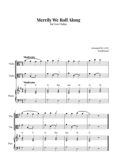 Merrily We Roll Along (arr. GDJ)