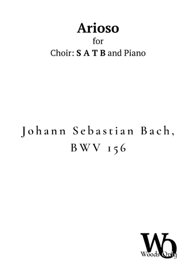 Arioso by Bach for Choir SATB and Piano (arr. Ander)