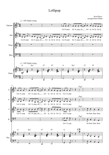 Lollipop (arr. Sam Gilliatt)