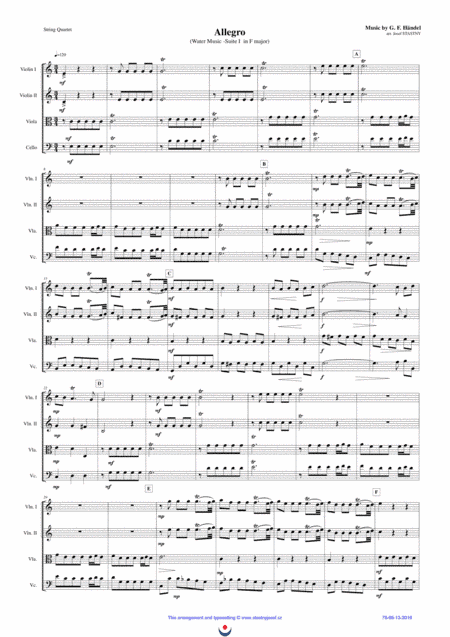 Allegro (Water Music) (arr. Josef STASTNY)