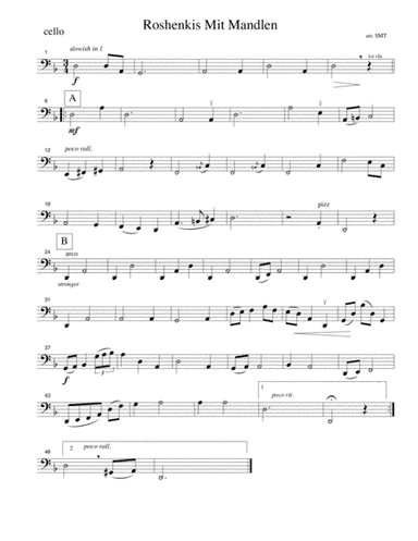 Roshenkis Mit Mandlen string quartet (arr. Stephen M. Taylor)
