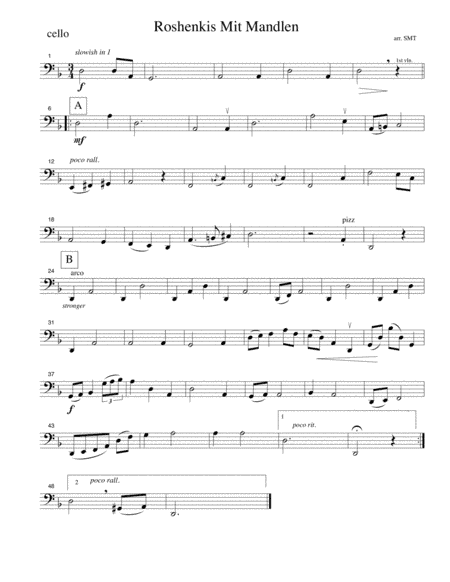 Roshenkis Mit Mandlen string quartet (arr. Stephen M. Taylor)