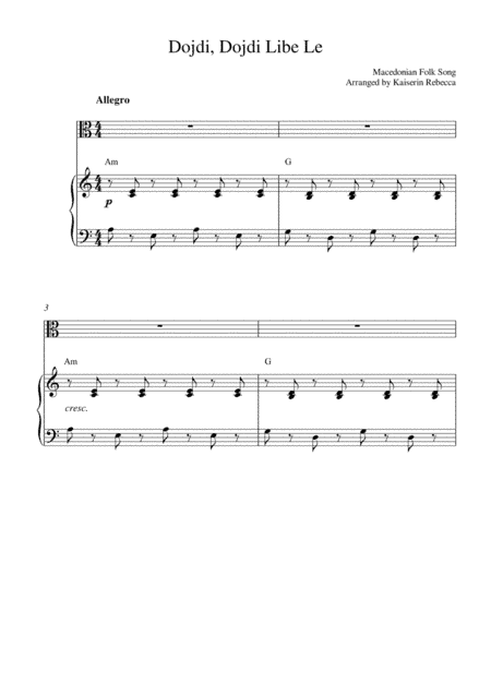 Dojdi, Dojdi Libe Le (arr. Kaiserin Rebecca)