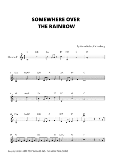 Over The Rainbow (arr. Cadenza Editions)