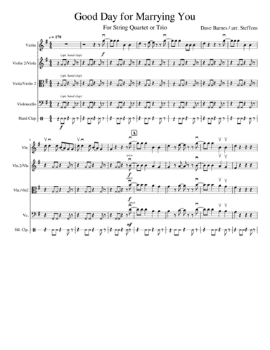 Good Day For Marrying You (arr. Susan Steffens)