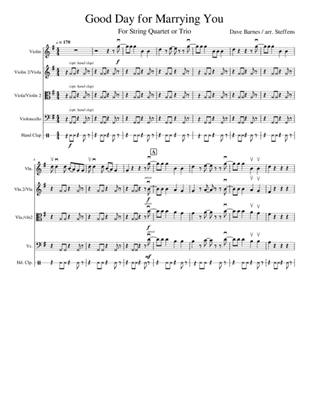Good Day For Marrying You (arr. Susan Steffens)