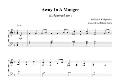 Away In a Manger (Kirkpatrick) early intermediate piano (arr. Raluca Bojor)