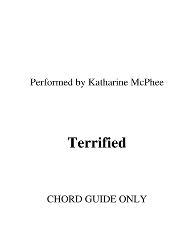 Terrified (arr. RWM)