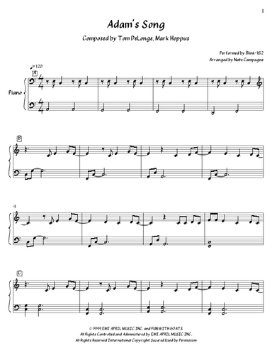 Adam's Song (arr. Nate Campagne)