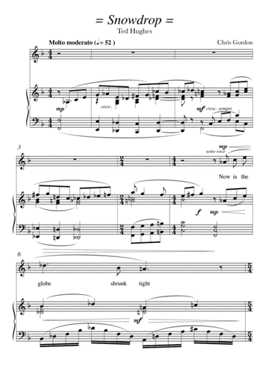 Snowdrop: Song for Soprano voice and Piano